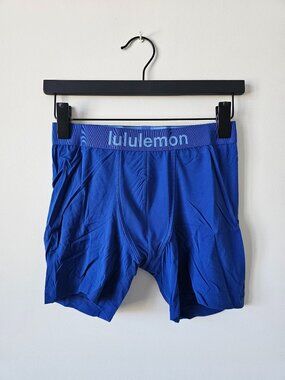 2 x NIB LULULEMON GLCT Galactic Blue Soft Stretch Active Boxer Brief 5" Large